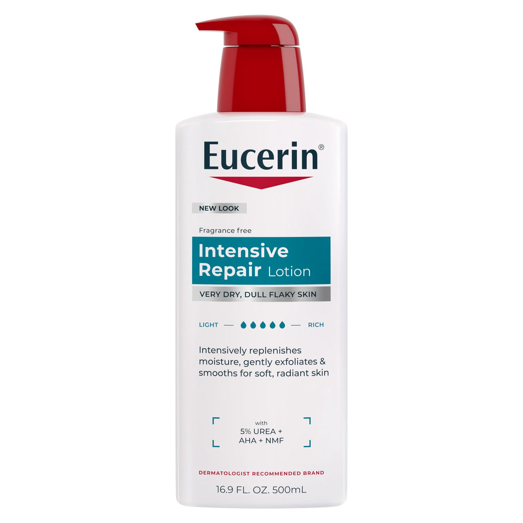 Eucerin Intensive Repair Body Lotion for Dry, Flaky Skin, 16.9 fl oz Pump Bottle