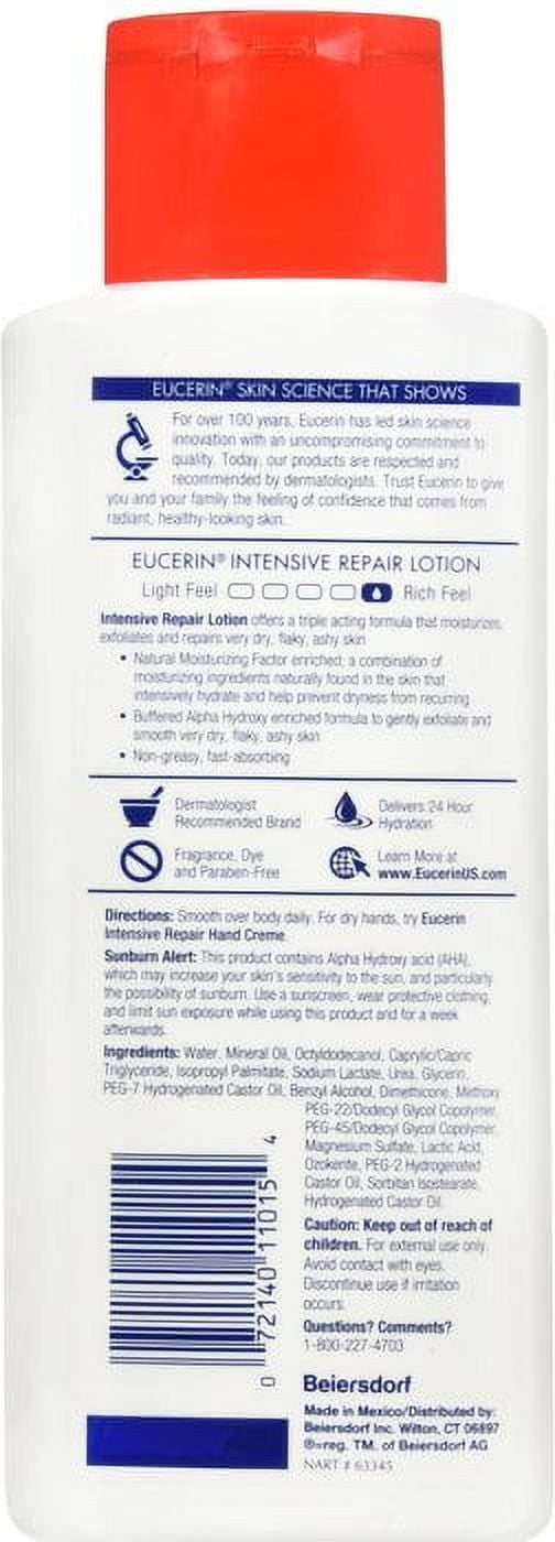Eucerin Intensive Repair Lotion 8.4 oz Pack of 2