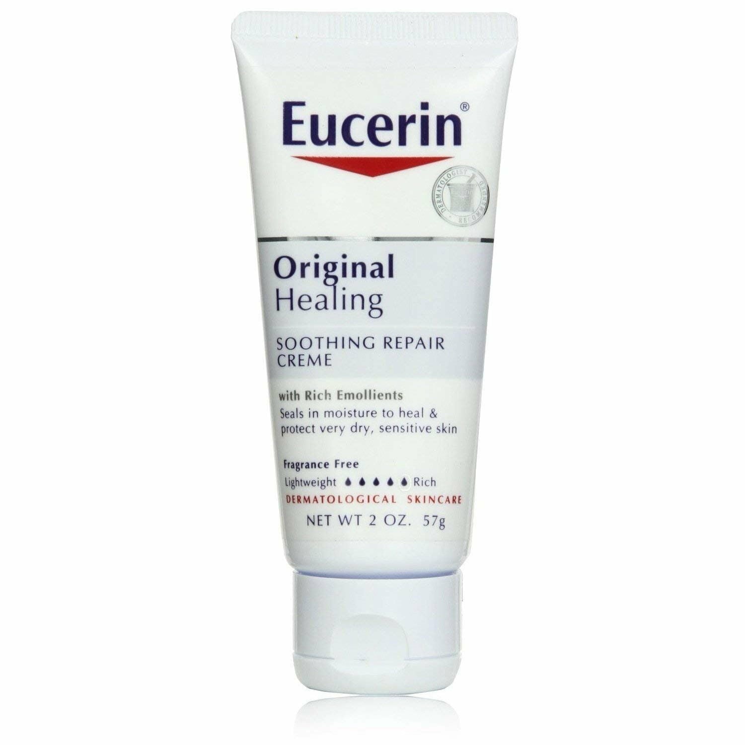 Eucerin Original Healing & Emollient Rich Creme Fragrance Free, 2oz, 2-Pack