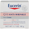 Eucerin Q10 Anti-Wrinkle Face Creme, Unscented, 1.7 oz (4 Pack) (Bundle)