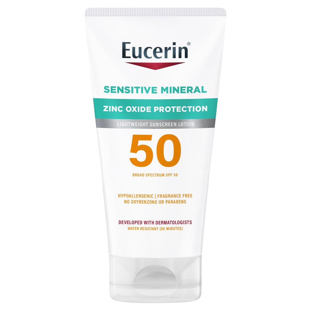 Eucerin Sun Sensitive Mineral Sunscreen Lotion SPF 50, 4 Fl Oz Tube
