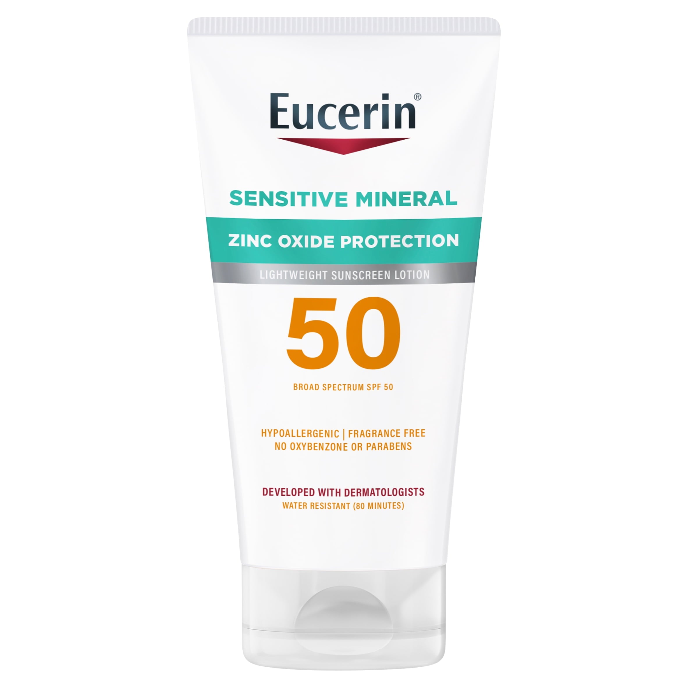 Eucerin Sun Sensitive Mineral Sunscreen Lotion SPF 50, 4 Fl Oz Tube