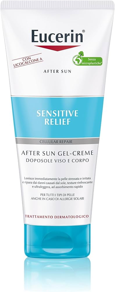 Eucerin Sensitive Relief After Sun Cream Gel 200ml Soothing After Sun Care For Sensitive Skin