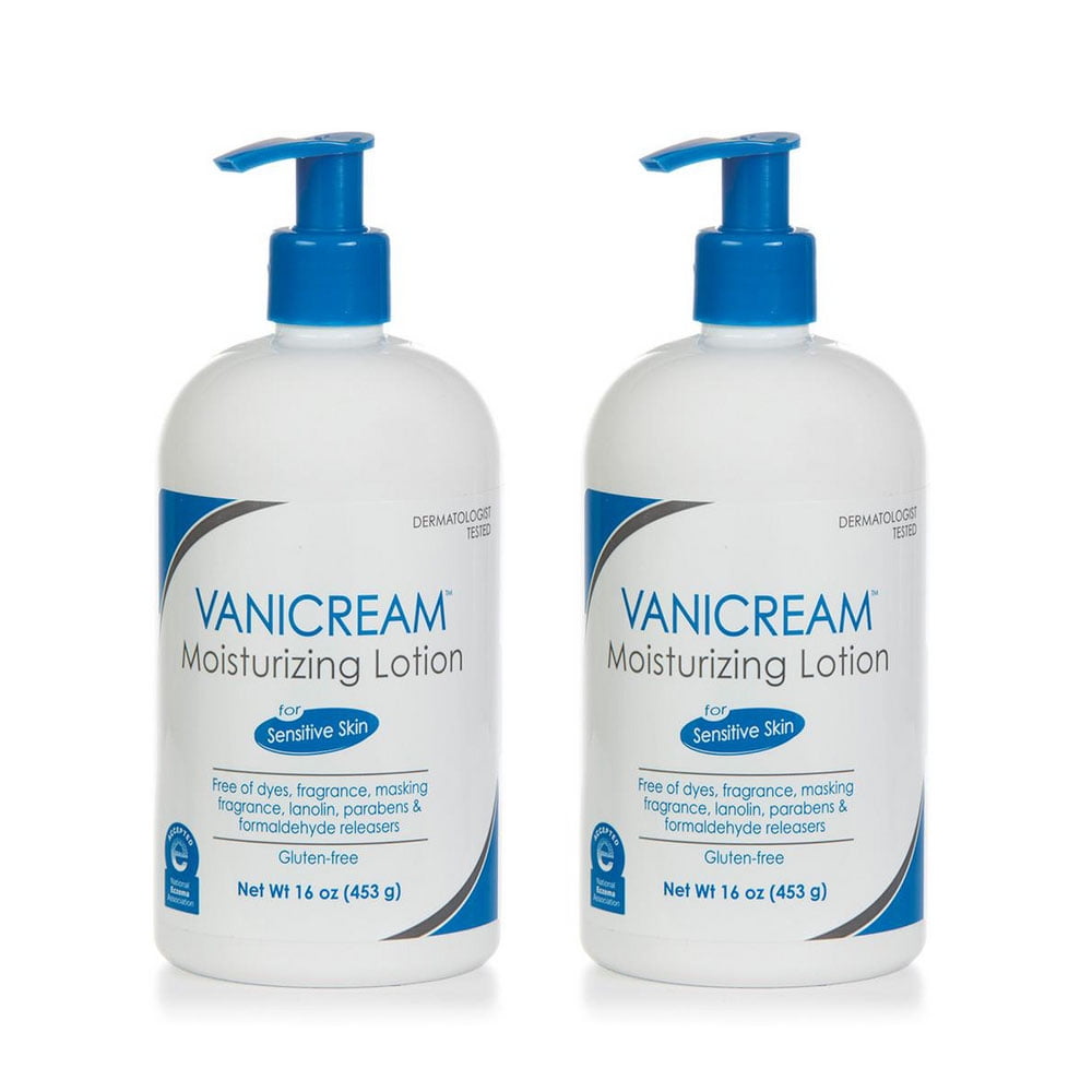 Vanicream Moisturizing Lotion for Sensitive Skin, Dermatologist tested, Gluten free 16 oz (Pack of 2)