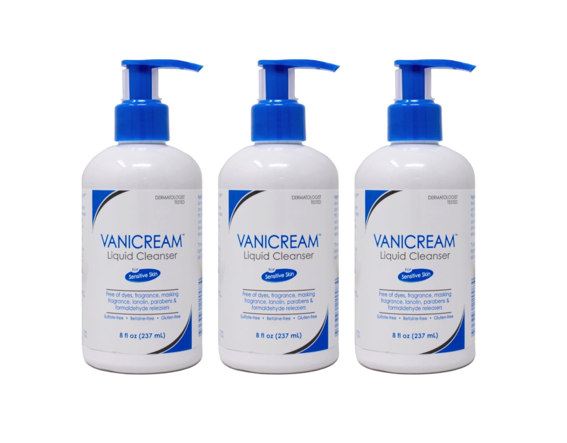 Vanicream, Liquid Cleanser, For Sensitive Skin, 8 fl oz Pack of 3