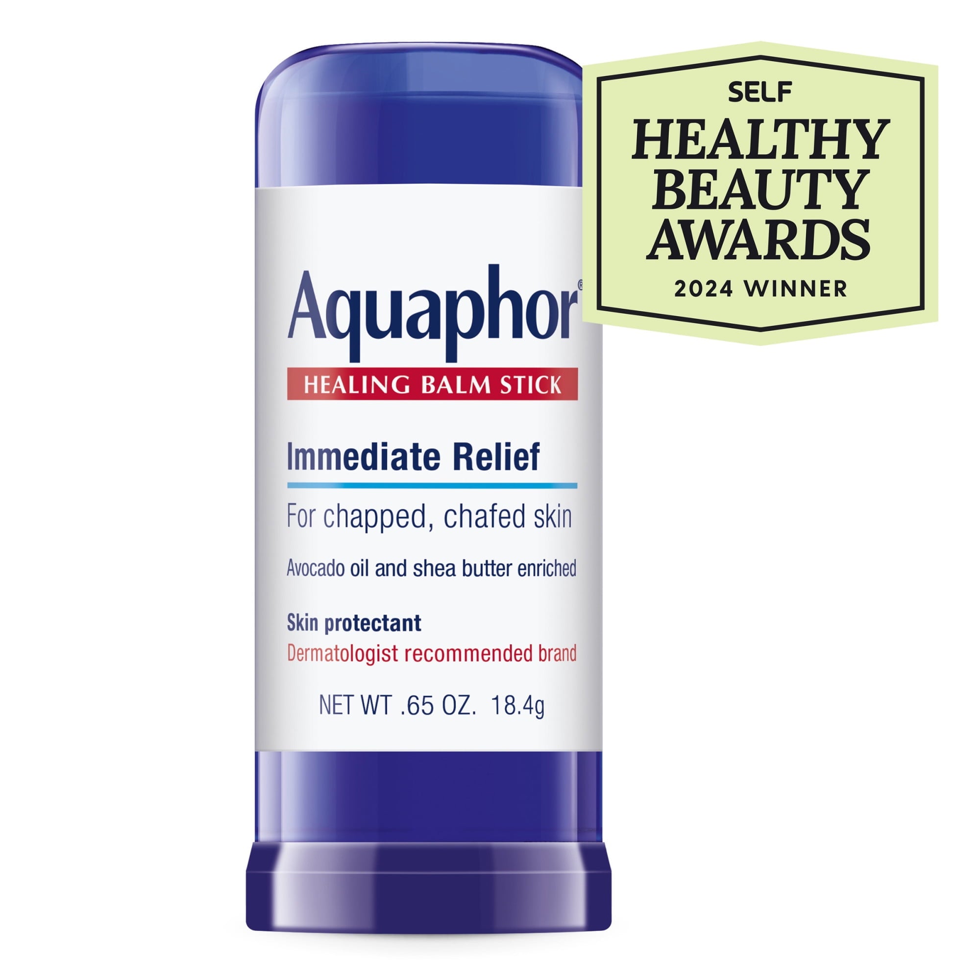 Aquaphor Healing Balm Stick for Chapped, Chafed Skin with Avocado Oil and Shea Butter, 0.65 oz
