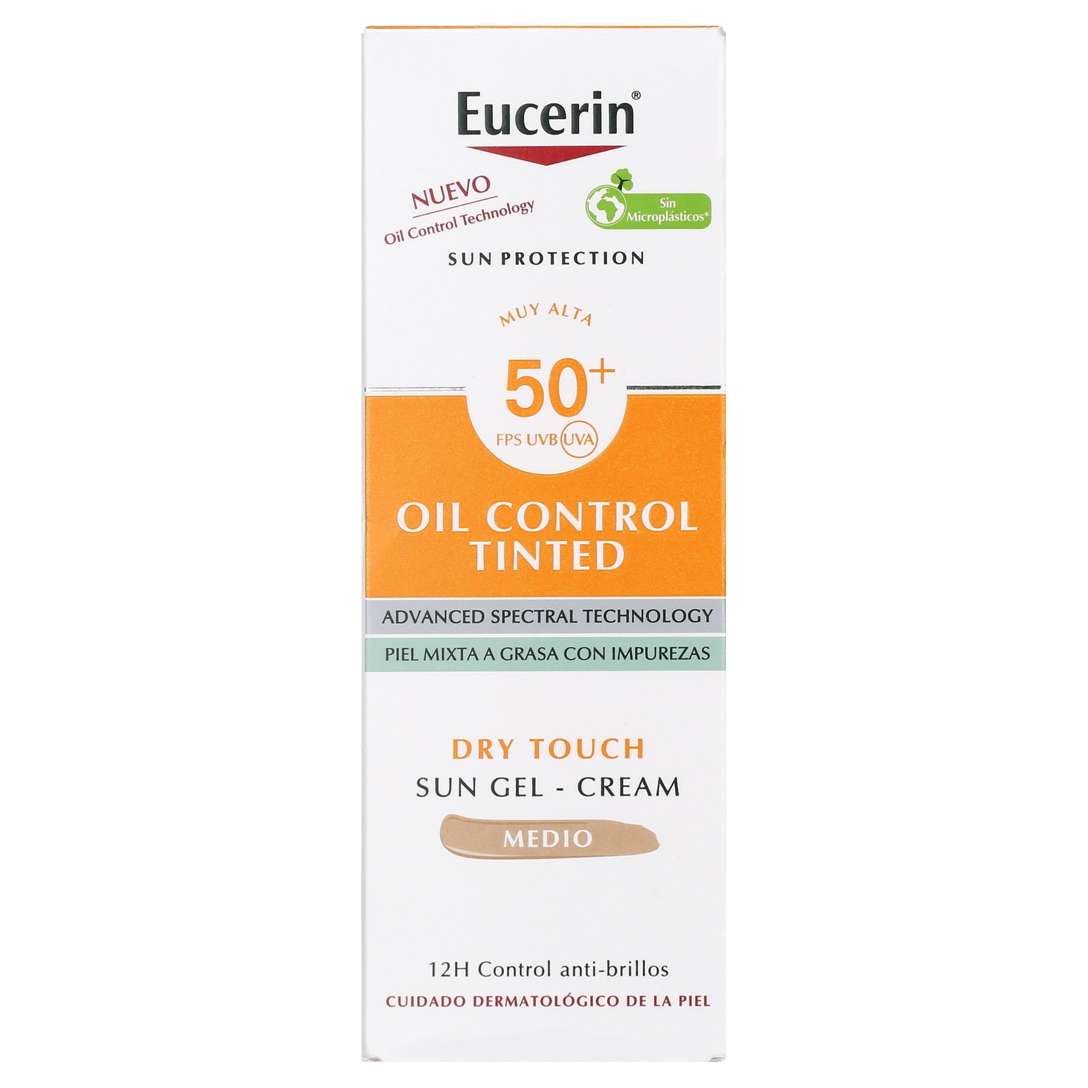 EUCERIN OIL CONTROL TINTED SUN GEL-CREAM SPF50+ MEDIUM 50ML