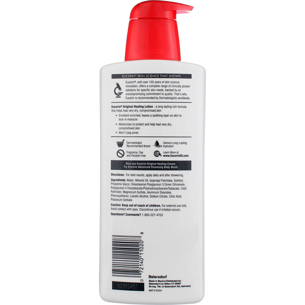 4 Pack - Eucerin Original Healing Rich Lotion 16.9 Fluid Oz Each