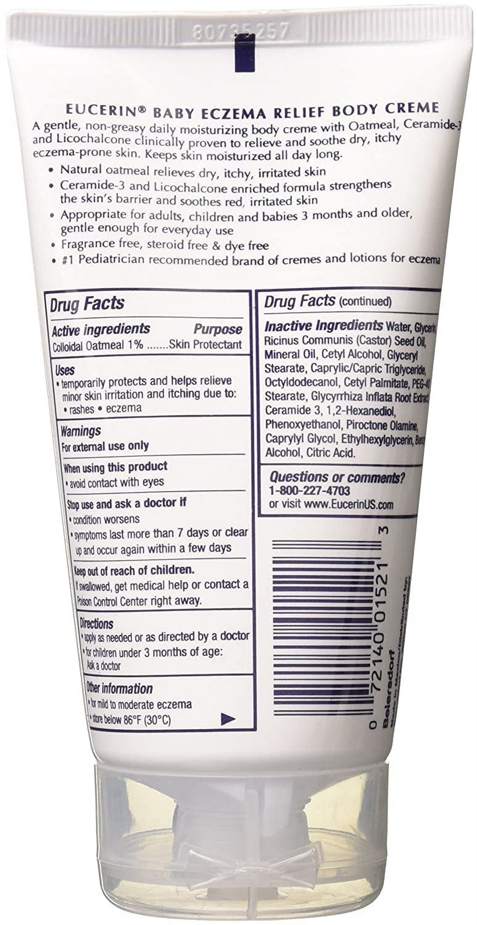 Eucerin Baby Eczema Relief Body Creme, 5.0 Ounce (Pack of 6)