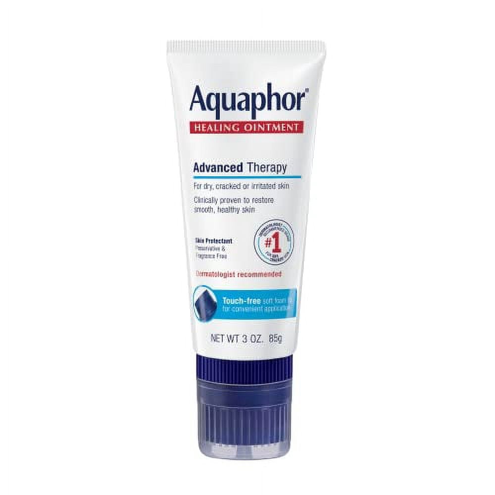 Aquaphor Healing Ointment Advanced Therapy Skin Protectant Touch-Free Applicator, 3 oz. - Pack of 3
