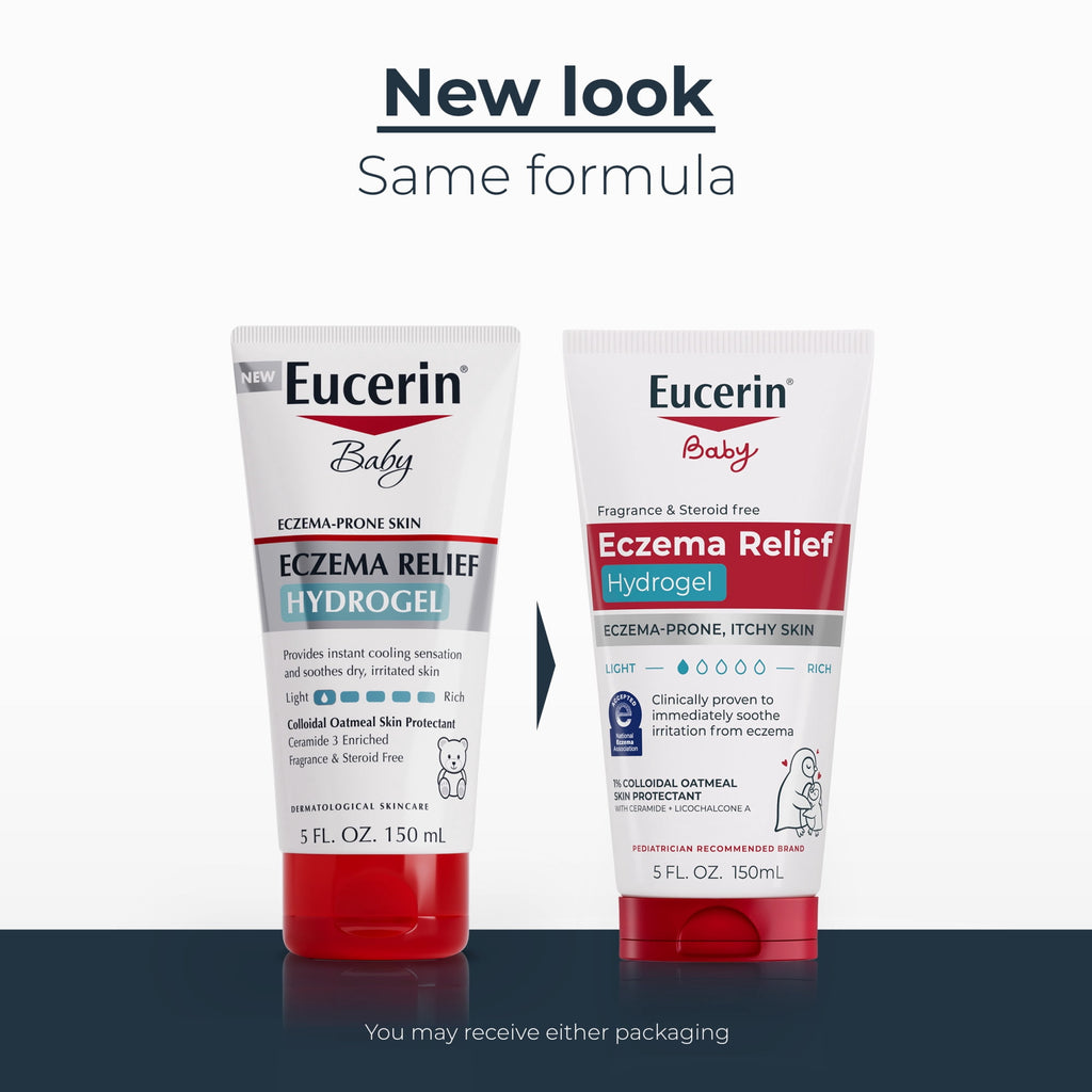 (2 pack) Eucerin Baby Eczema Relief Hydrogel for Dry, Itchy, Eczema-Prone Skin, 5 Fl Oz Tube