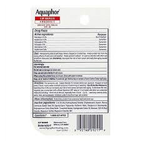 Aquaphor Lip Repair + Protect, Broad Spectrum SPF 30 0.35 oz (Pack of 3)