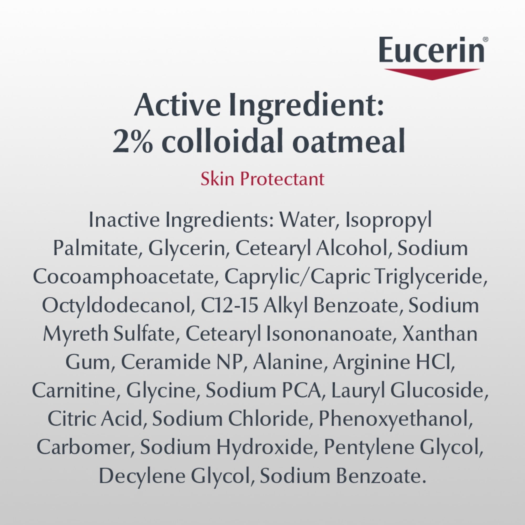 Eucerin Eczema Relief Cream Body Wash, Fragrance Free, 13.5 fl oz Bottle