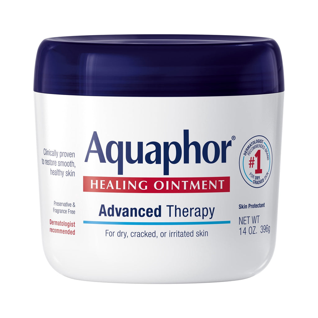 (3 pack) Aquaphor Healing Ointment Skin Protectant for Dry, Cracked, Irritated Skin, Fragrance Free, 14 oz