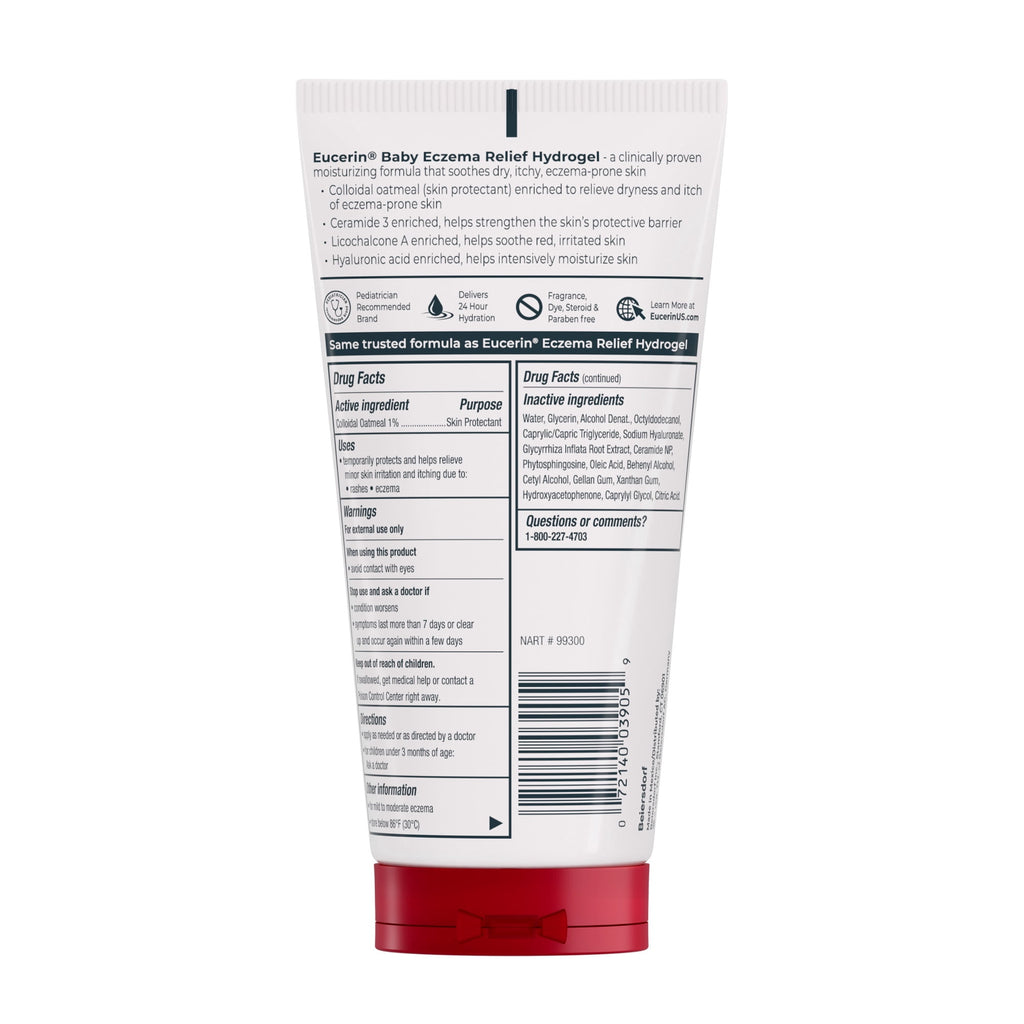 (2 pack) Eucerin Baby Eczema Relief Hydrogel for Dry, Itchy, Eczema-Prone Skin, 5 Fl Oz Tube