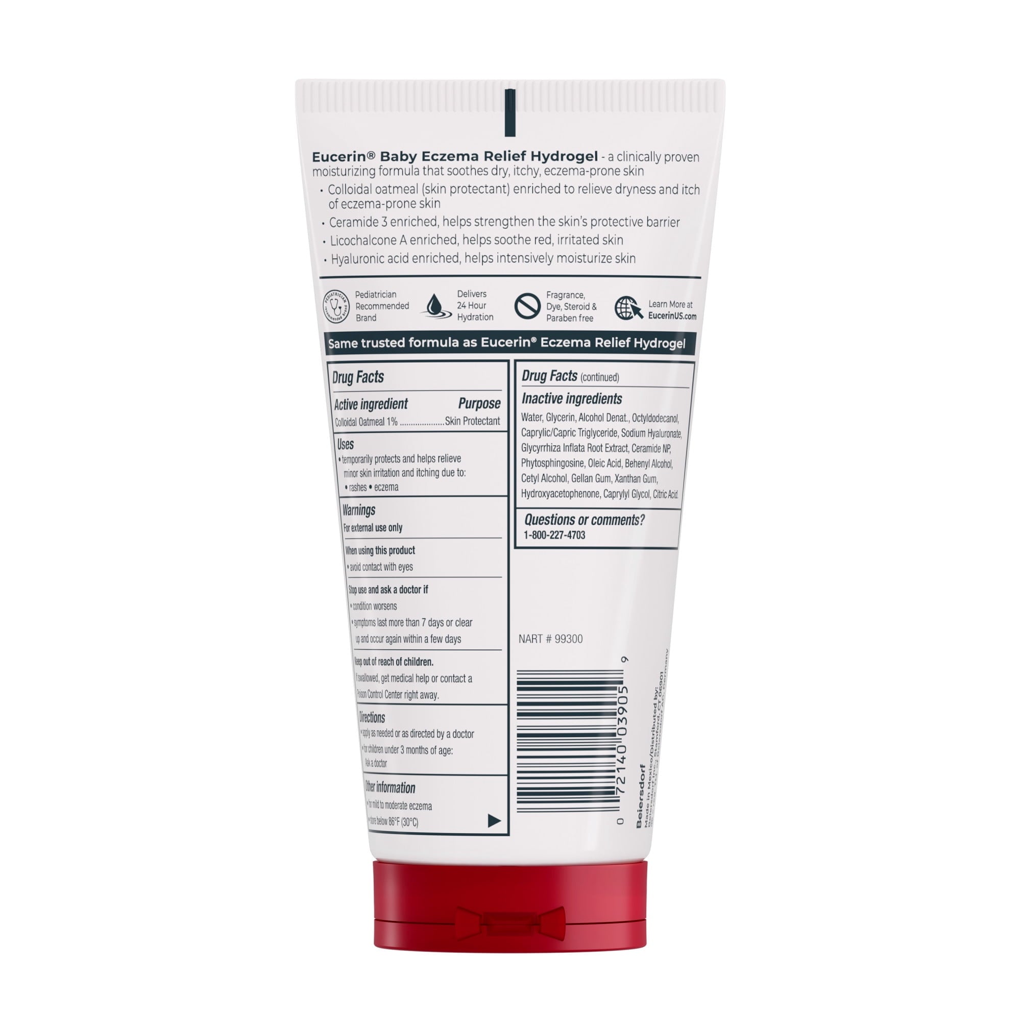 (2 pack) Eucerin Baby Eczema Relief Hydrogel for Dry, Itchy, Eczema-Prone Skin, 5 Fl Oz Tube