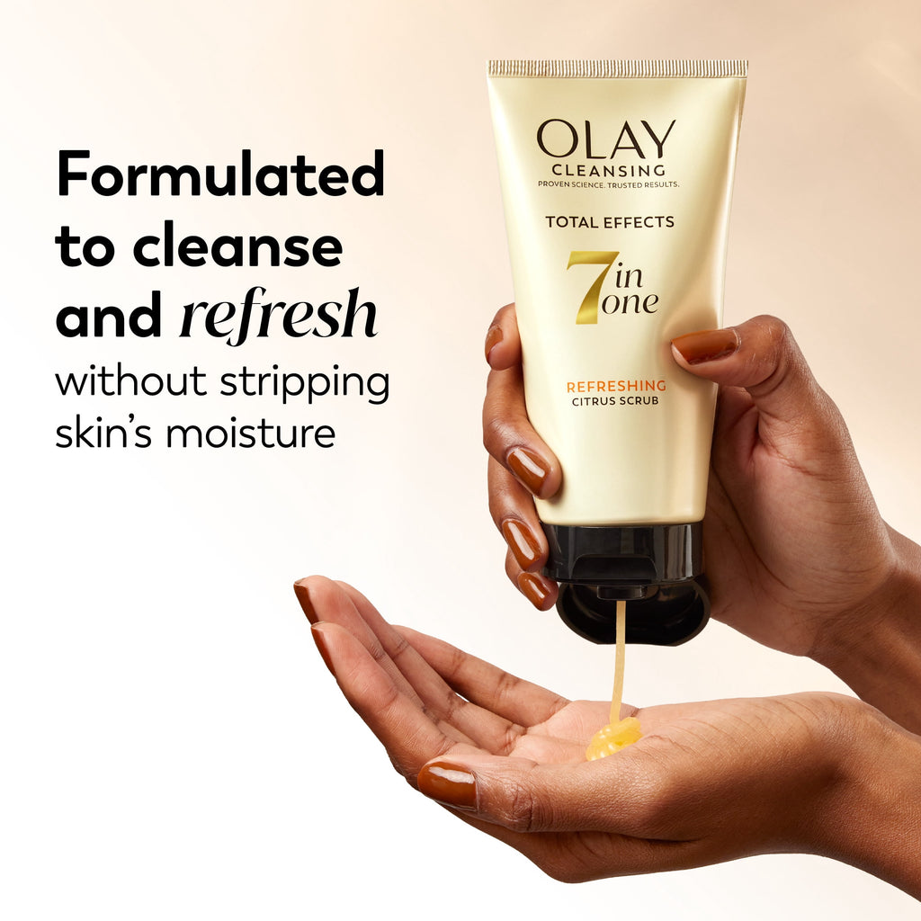 Olay Total Effects Refreshing Citrus Scrub Face Cleanser, 5.0 fl oz
