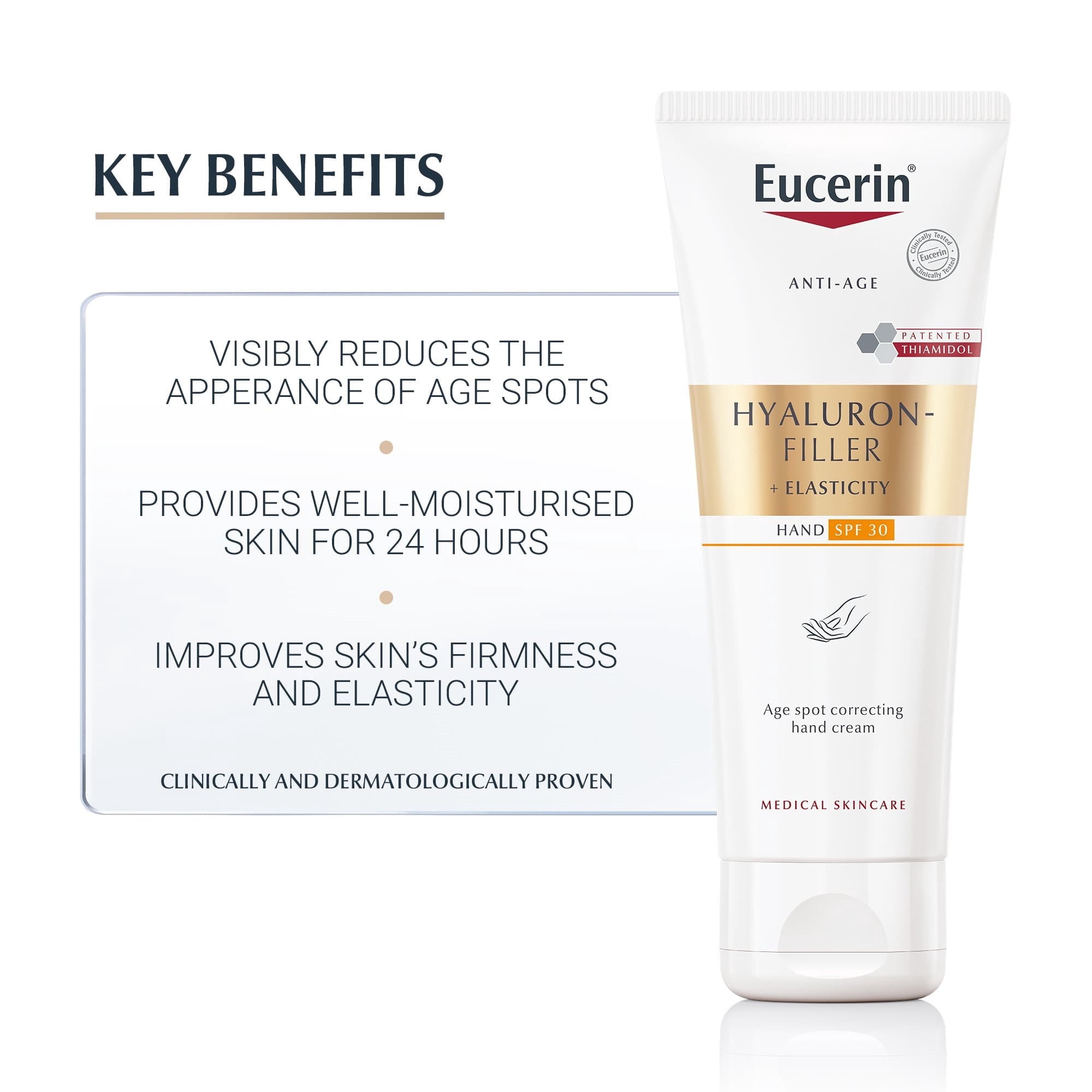 Eucerin Hyaluron-Filler + Elasticity Anti-Brown Spots & Anti-Aging Hand Cream SPF30 75ml