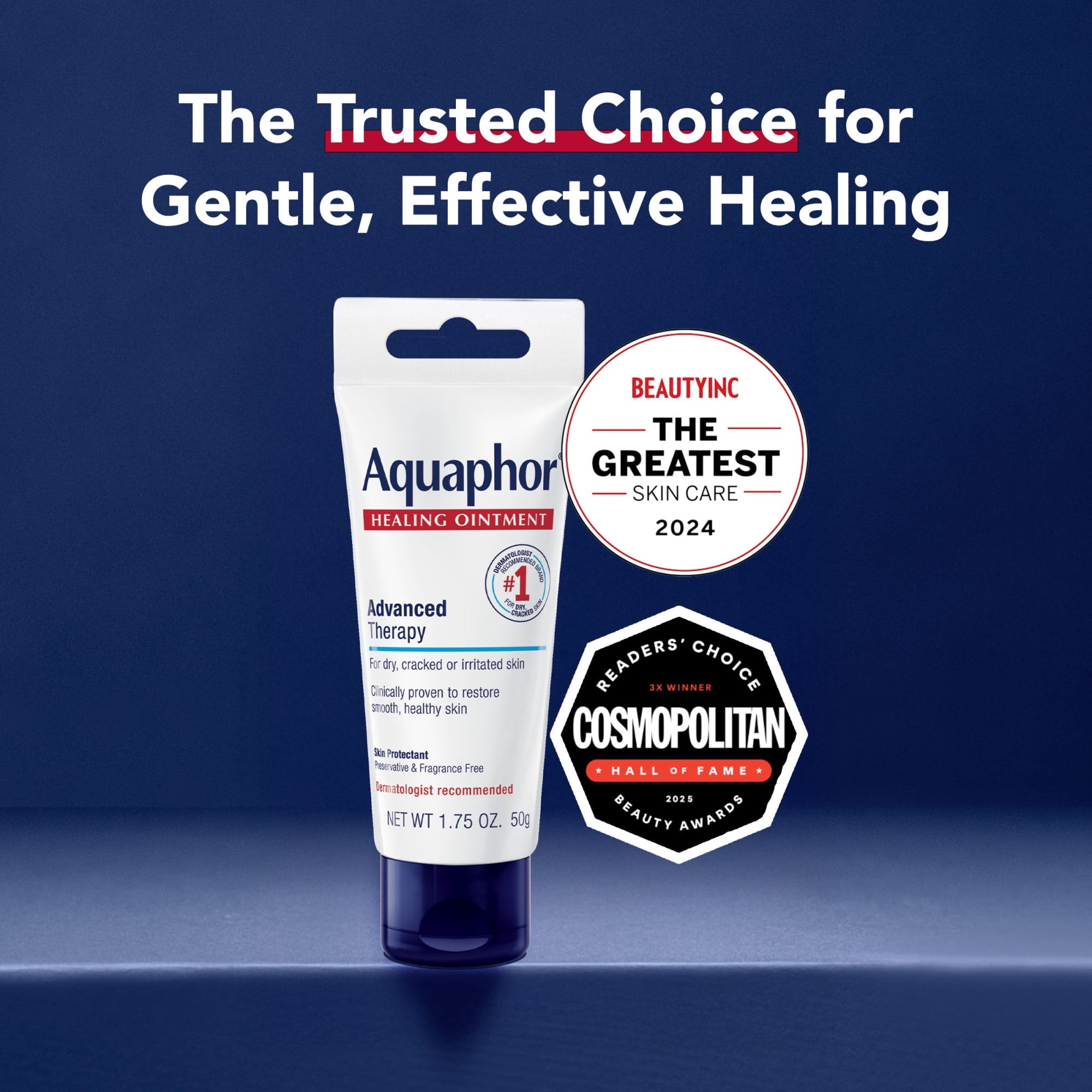 (2 pack) Aquaphor Healing Ointment Skin Protectant for Dry, Cracked, Irritated Skin, Travel Size, 1.75 oz