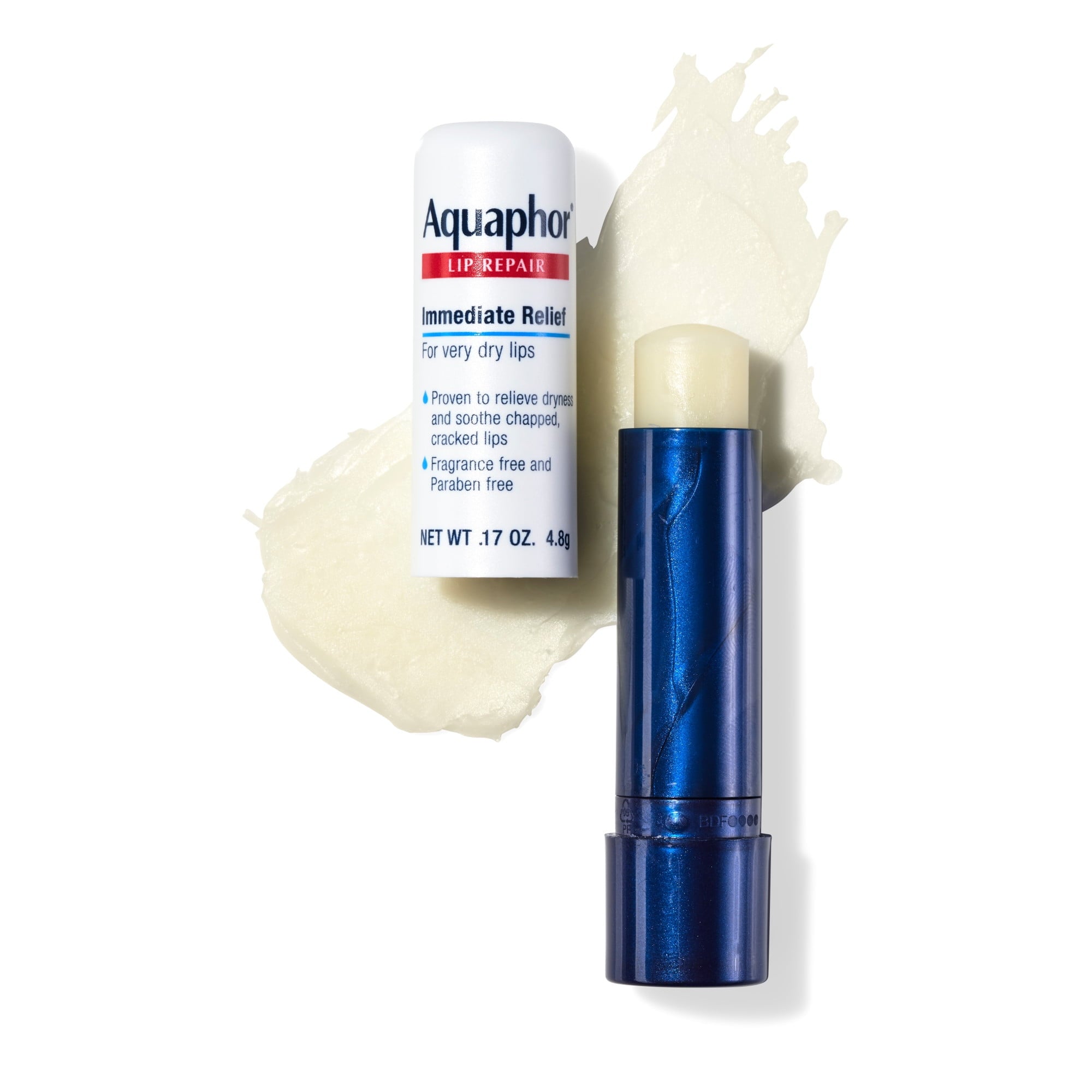 (3 pack) Aquaphor Lip Repair Balm Stick for Dry Chapped Lips with Shea Butter, 0.17 oz