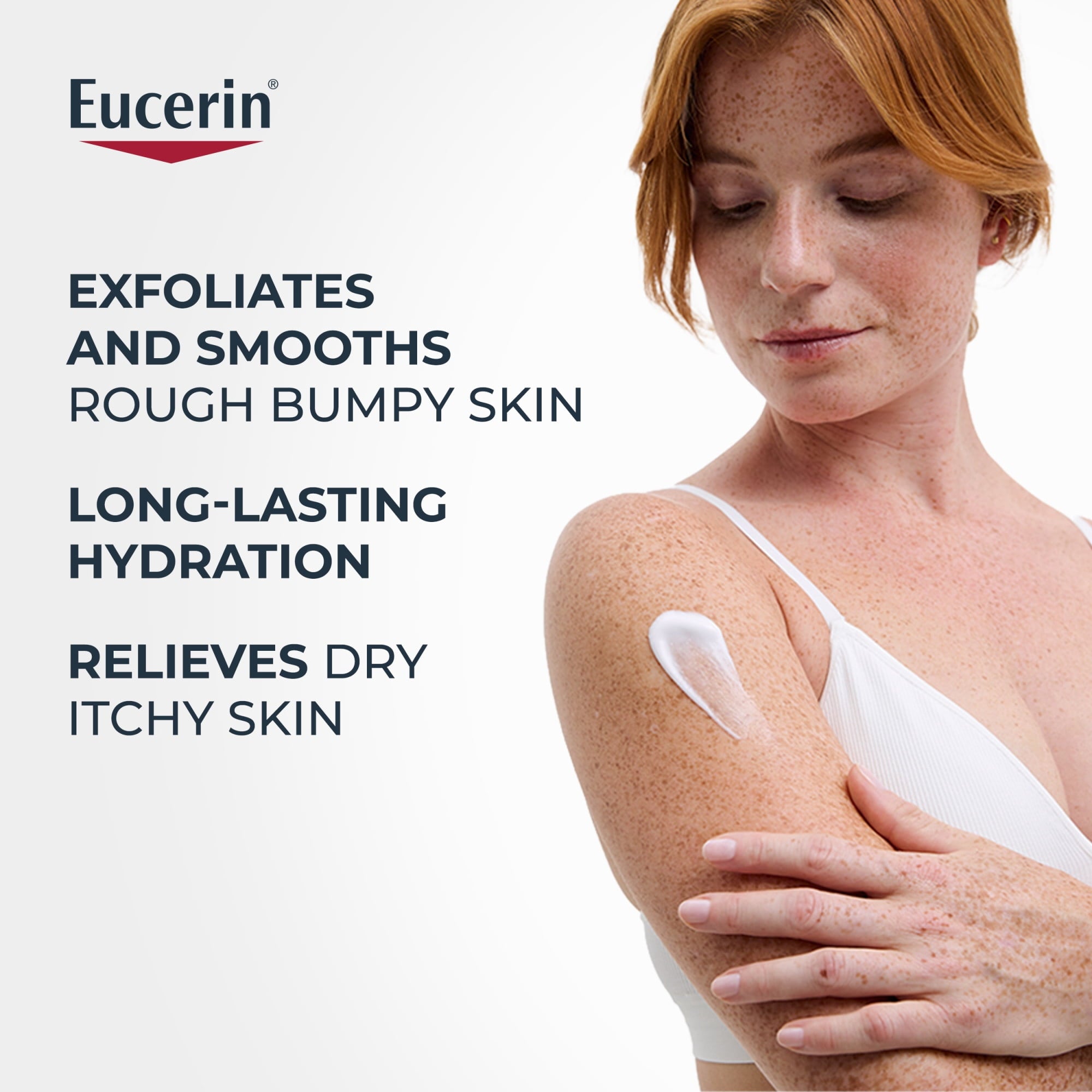 (3 pack) Eucerin Roughness Smoothing Body Lotion for Dry, Rough Skin, 16.9 fl oz Bottle