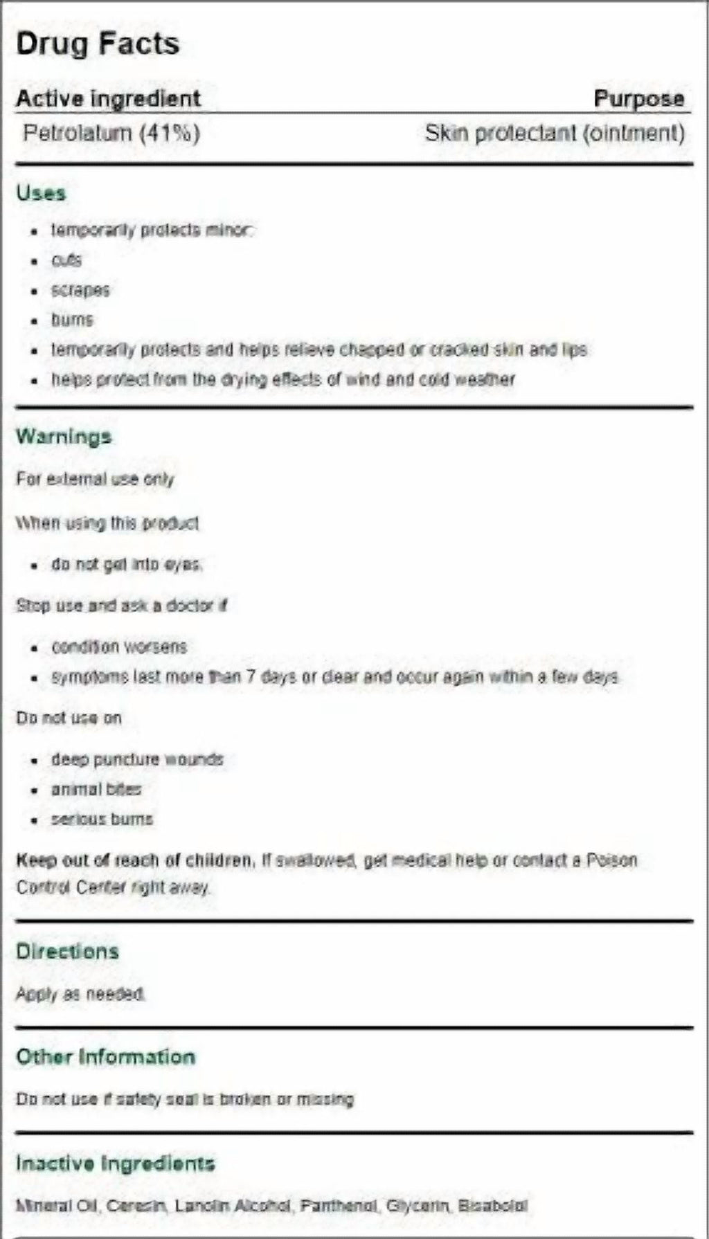 Aquaphor Healing Ointment Advanced Therapy Skin Protectant for Dry Cracked Irritated Skin, 1.75 oz Tube, 2-Pack