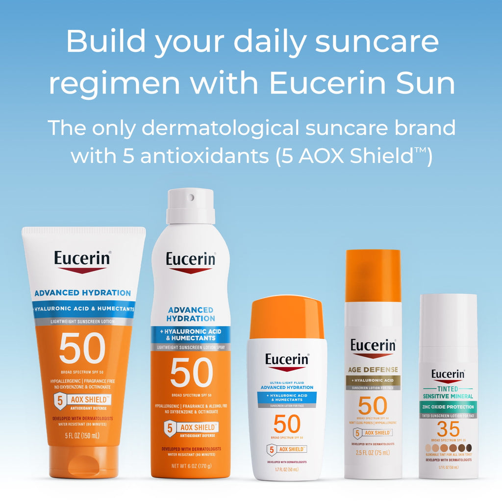 Eucerin Sun Advanced Hydration SPF 50 Sunscreen Spray with Hyaluronic Acid, Hydrates Skin, 6 fl oz