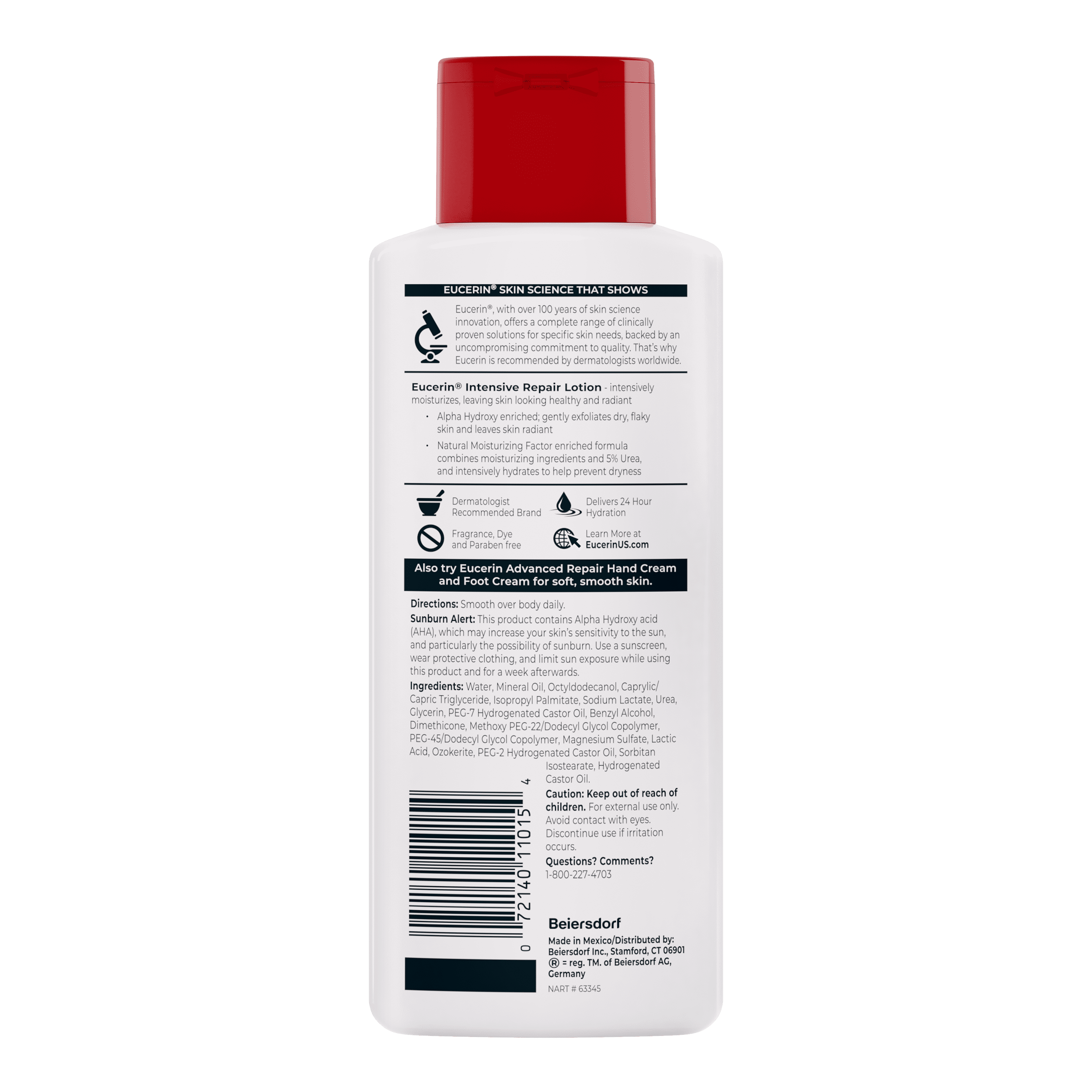 Eucerin Intensive Repair Body Lotion for Very Dry, Flaky Skin with Alpha Hydroxy, 8.4 fl oz