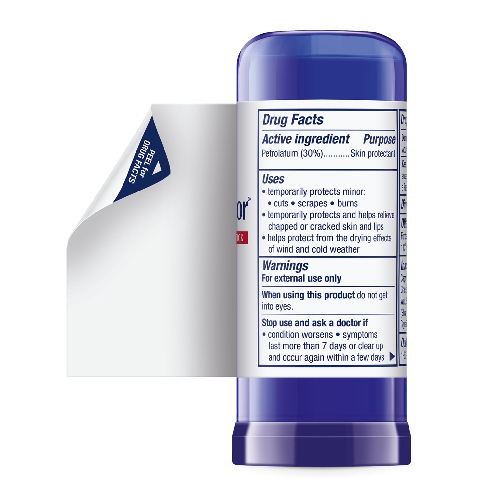 (3 pack) Aquaphor Healing Balm Stick for Chapped, Chafed Skin with Avocado Oil and Shea Butter, 0.65 oz
