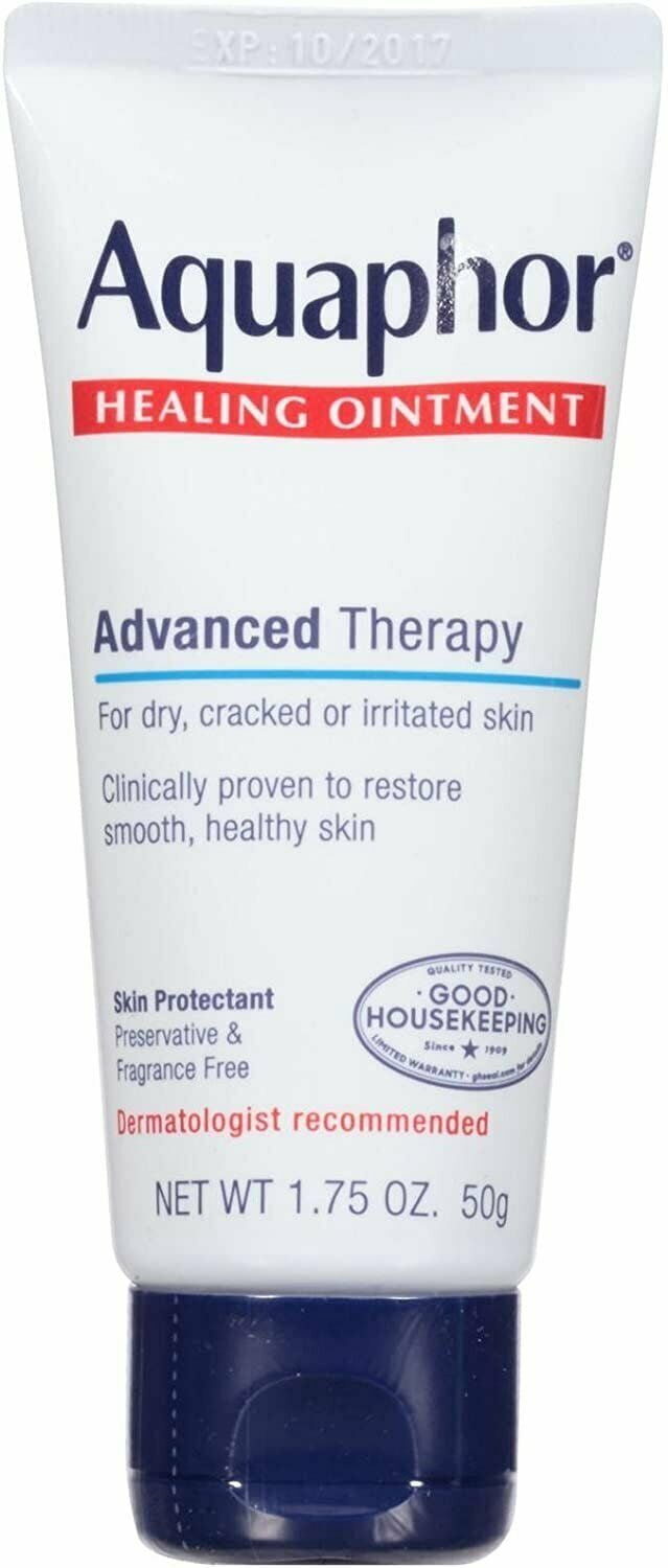 Aquaphor Advanced Therapy Healing Ointment Skin Protectant Tube, Unscented, 1.75 oz (4 Pack) (Bundle)