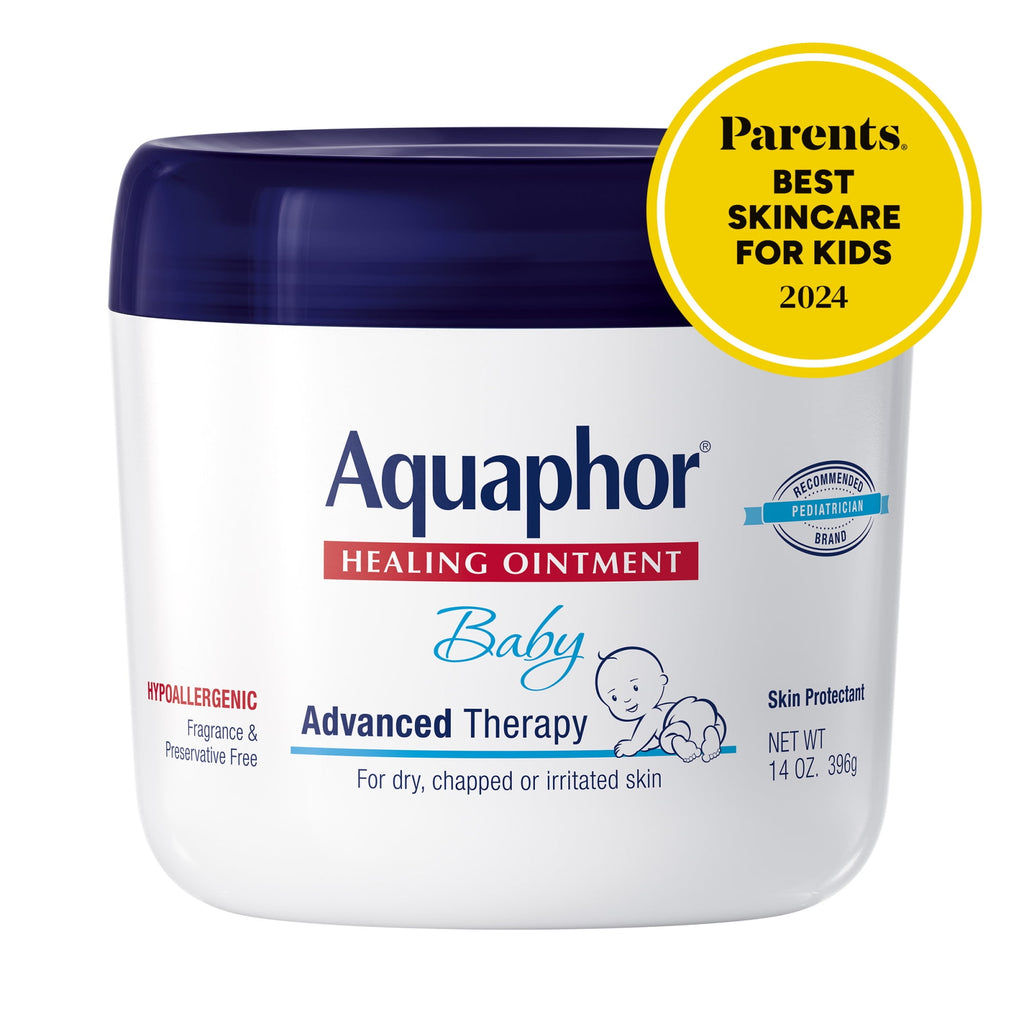 Aquaphor Baby Healing Ointment Advanced Therapy Skin Protectant, Dry Skin and Diaper Rash Ointment, 14 oz Jar
