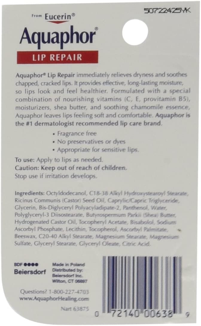 Aquaphor Immediate Relief Lip Repair 0.35 oz (Pack of 2)