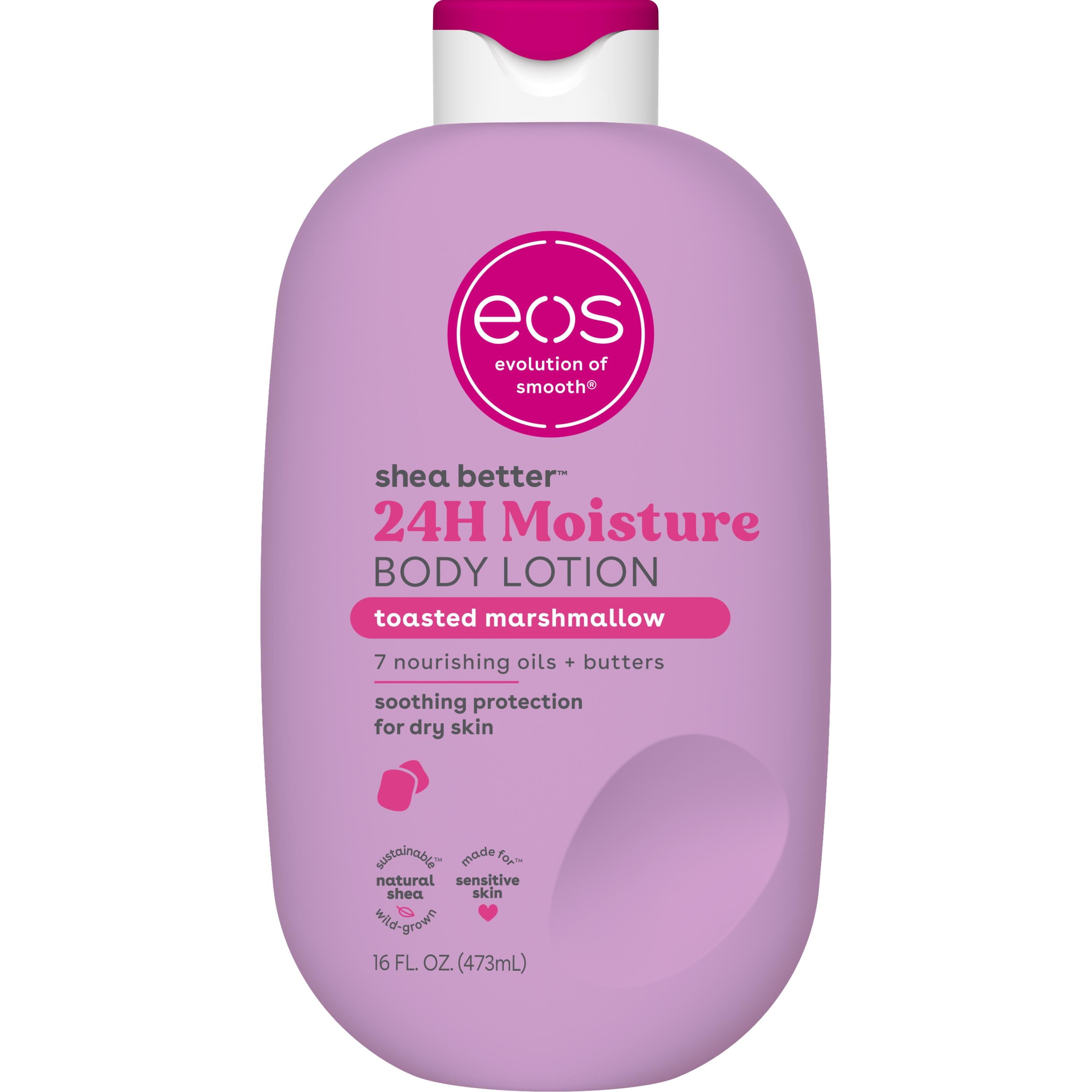 eos Shea Better Toasted Marshmallow Body Lotion for Dry Skin, 16 fl oz