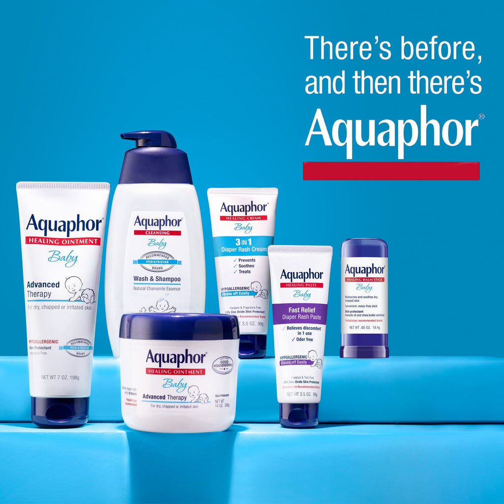 (2 pack) Aquaphor Baby Healing Balm Stick for Dry, Chapped, Chafed Skin, Hypoallergenic, Mess-Free, 0.65 oz