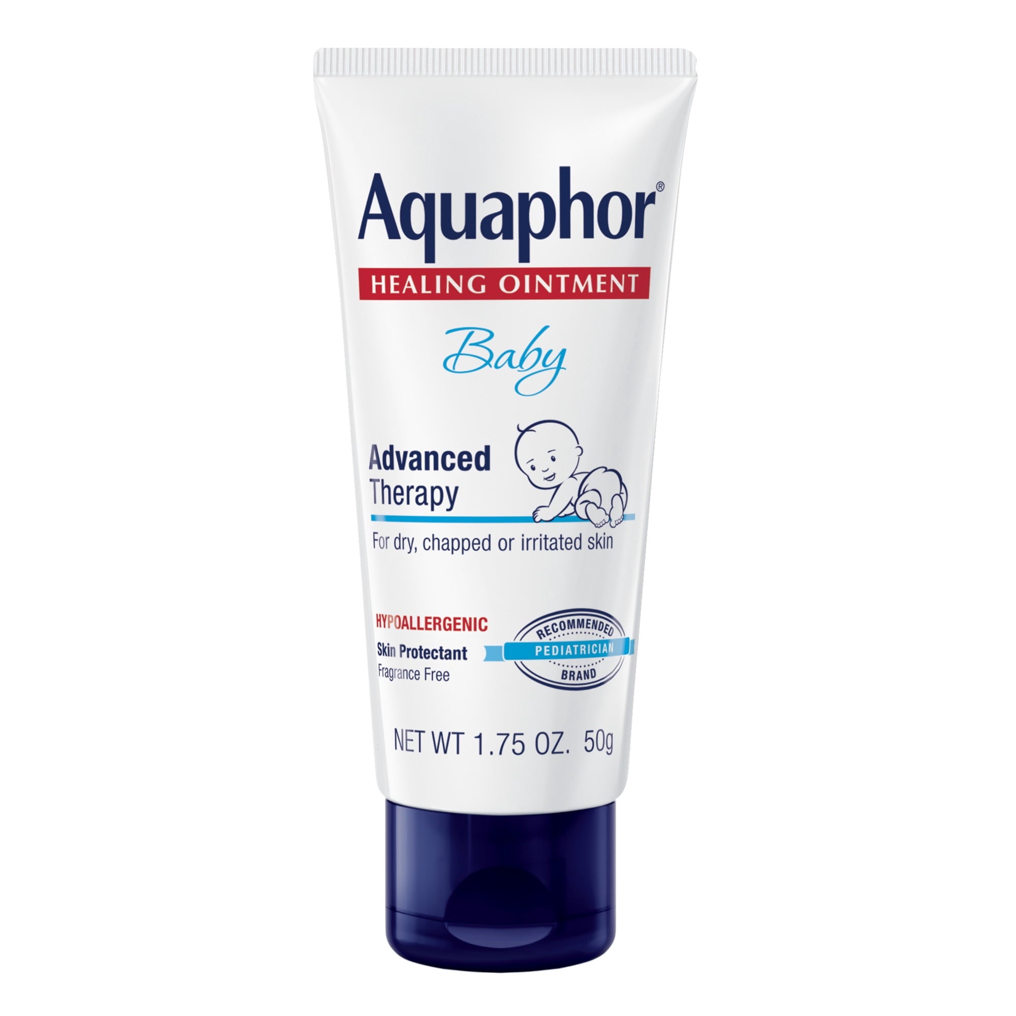 (2 pack) Aquaphor Baby Healing Ointment for Teething, Drool and Diaper Rash Cream, Travel Size, 1.75 oz