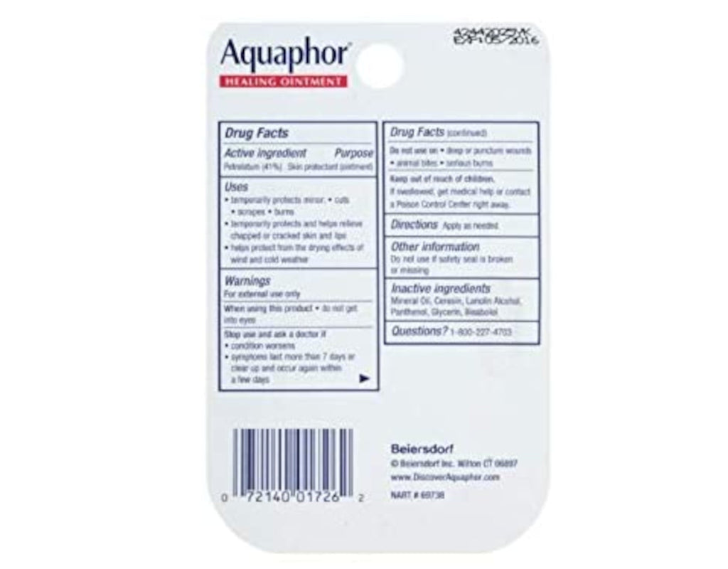 Aquaphor Healing Ointment, Advanced Therapy .25oz. (Pack of 5)