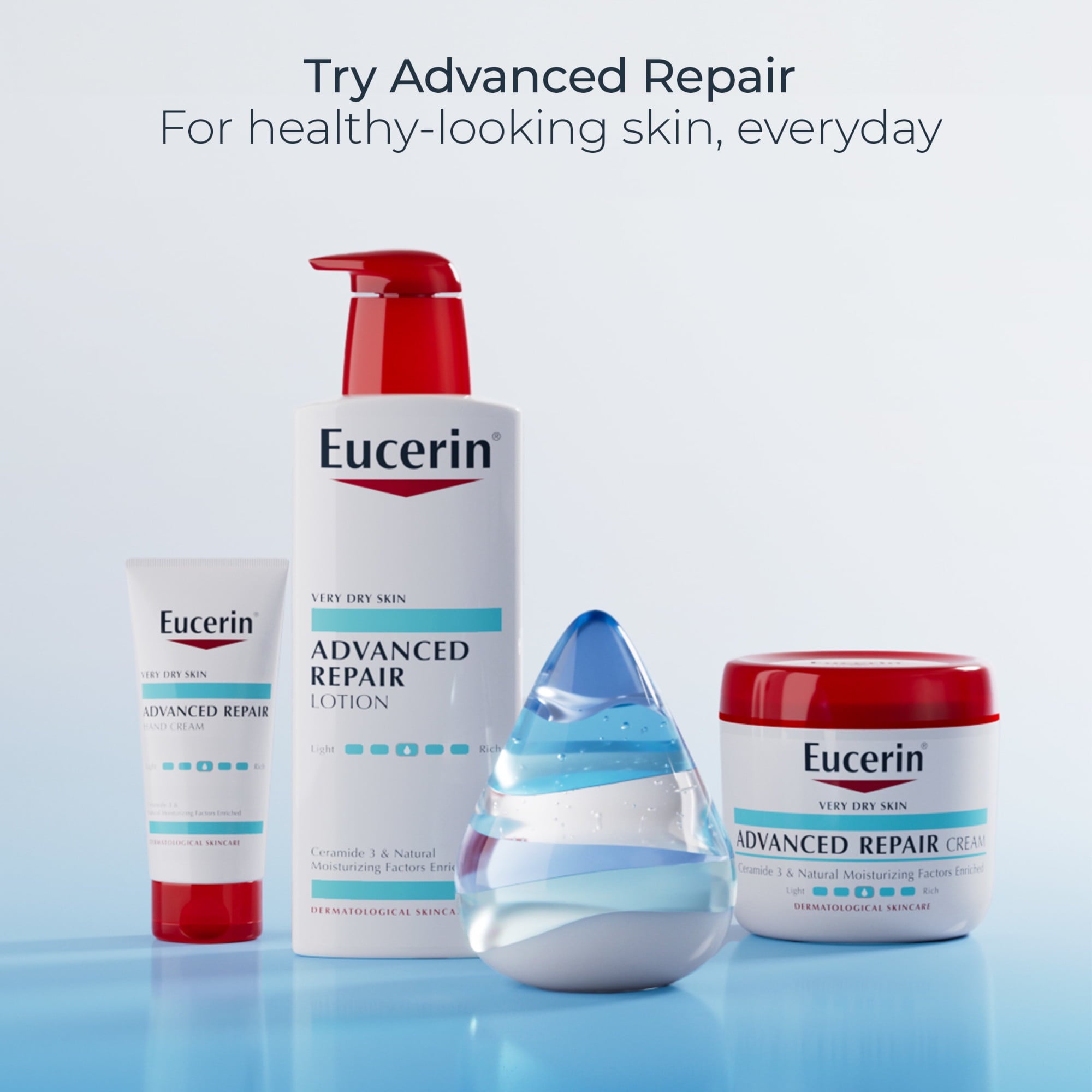 Eucerin Advanced Repair Lotion for Very Dry Skin, 16.9 fl oz Bottle